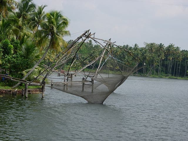 Chinese Nets Seen at Ashtamudi Lake