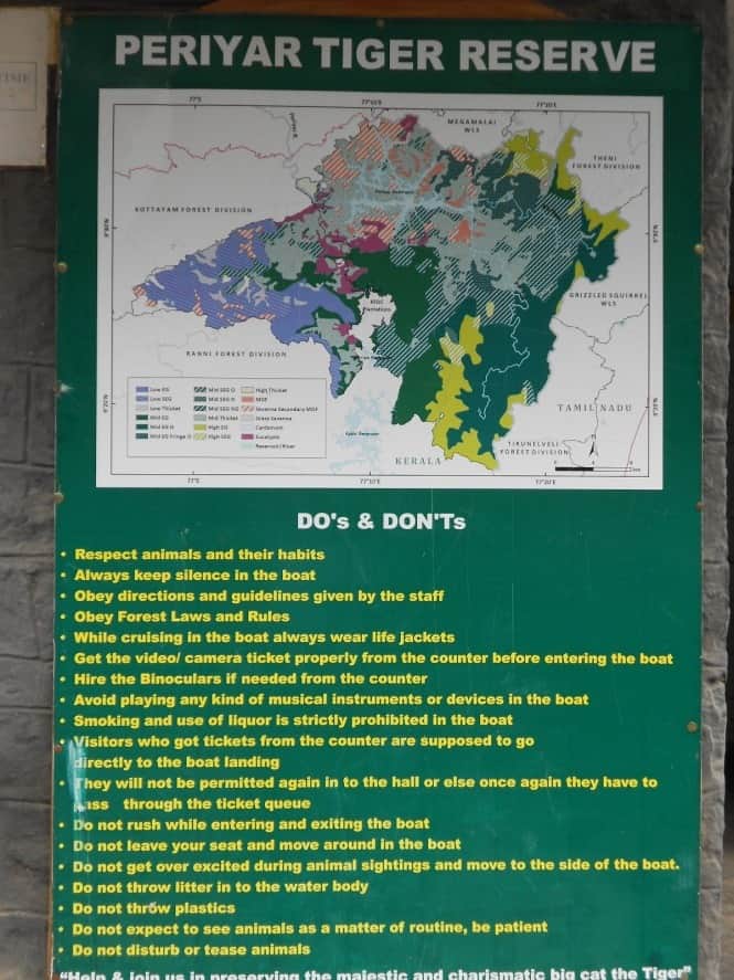 Do’s and Don’ts at Periyar Tiger Reserve Do’s and Don’ts at Periyar Tiger Reserve