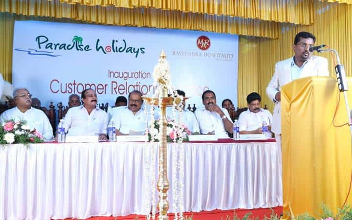 Welcoming the Dignitaries On Stage - Director Mr. Ratheesh R.Nath Welcoming the Dignitaries On Stage - Director Mr. Ratheesh R.Nath