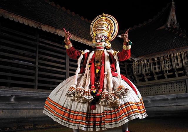 Enjoy a Kathakali performance 