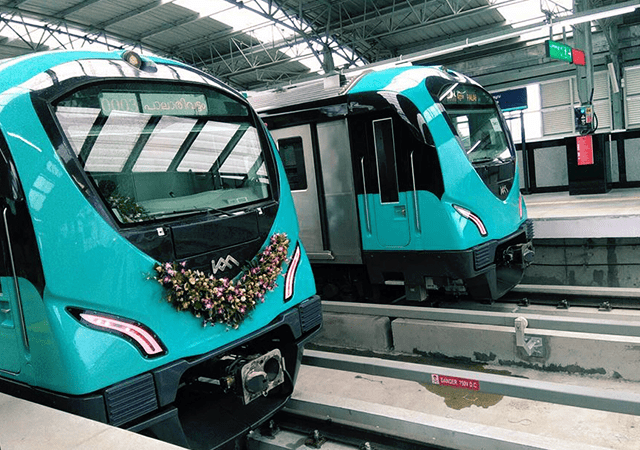 Kochi Metro Trains on Platform Kochi Metro Trains on Platform