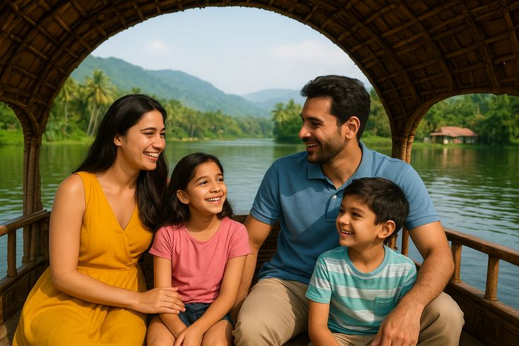 family houseboat stay in Alleppey Kerala tour package