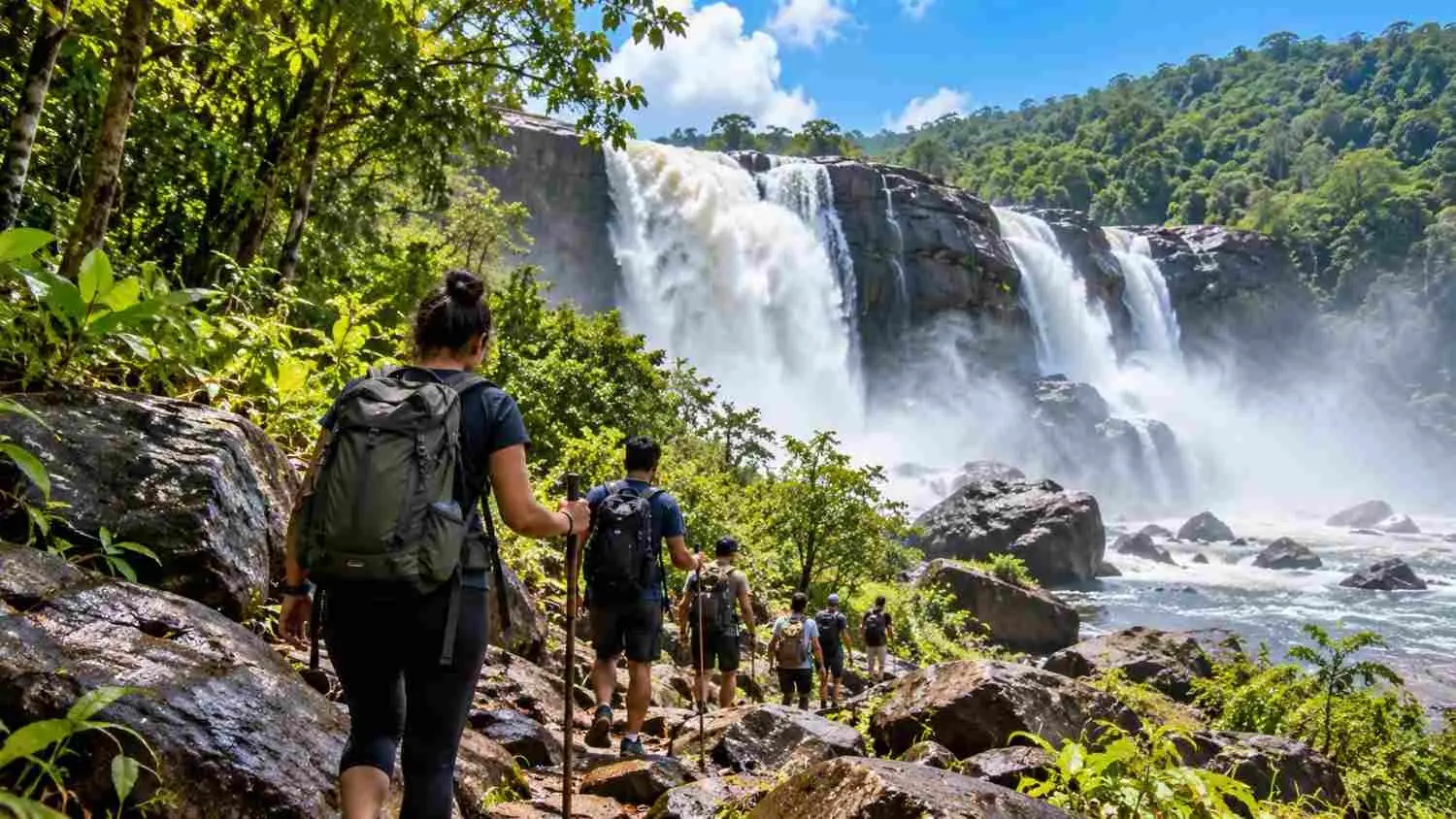 Trek to Athirappilly Waterfall Base