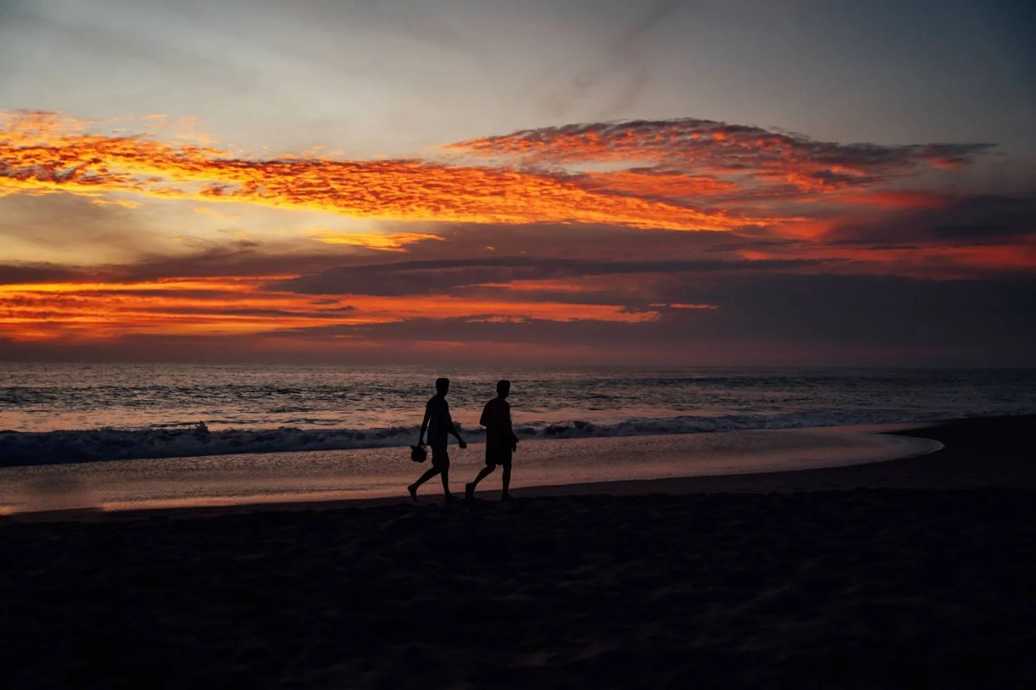 Sunset Walks on Kovalam Beach