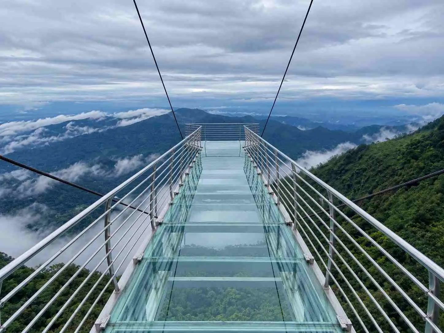 Walk on Cantilever Glass Bridge